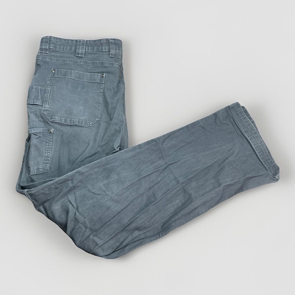 Duluth Trading Flex Fire Hose Pants Mens 40X34 Blue Relax Fit Stretch Workwear